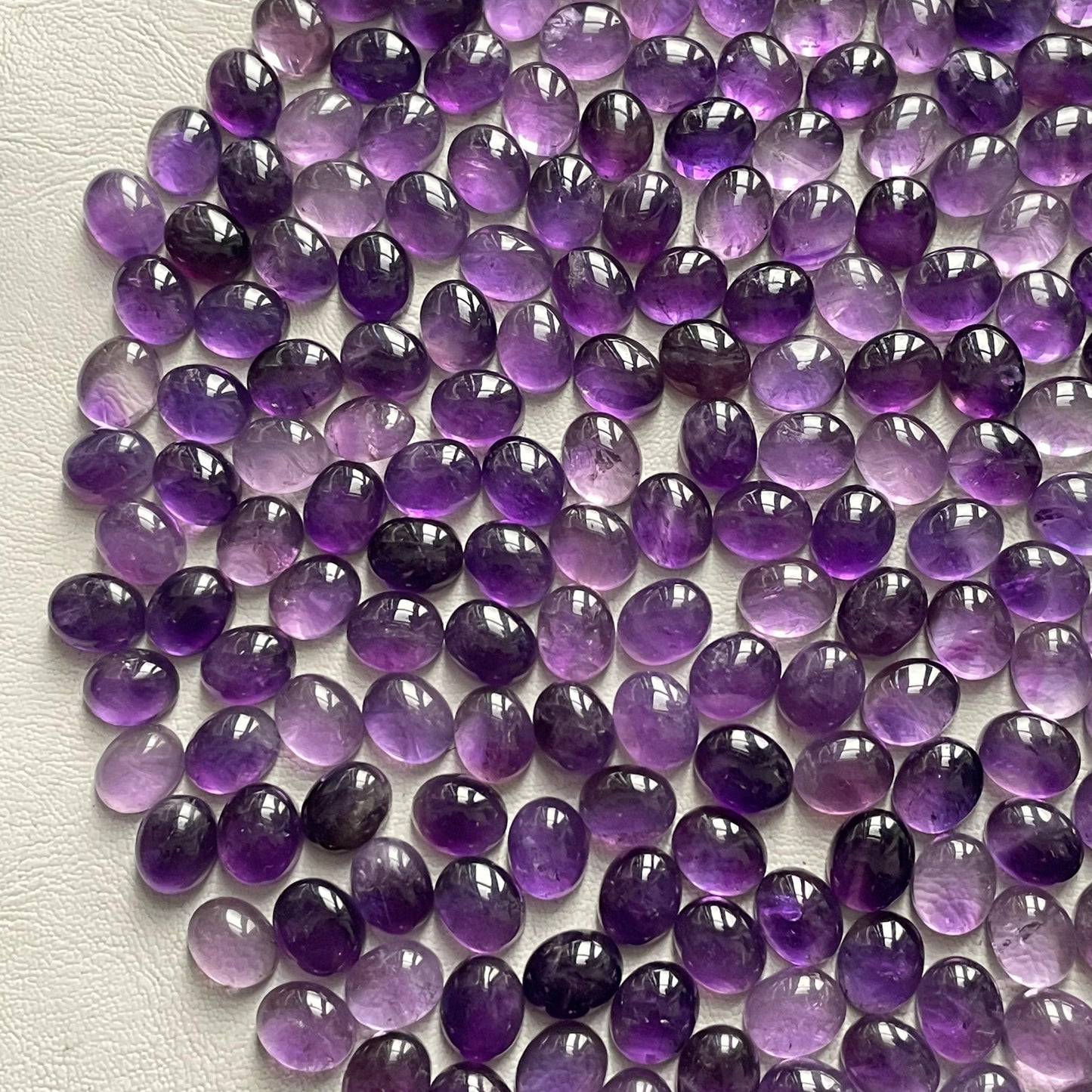 Natural Purple Amethyst 9x11 mm Oval Cabochon (Natural)