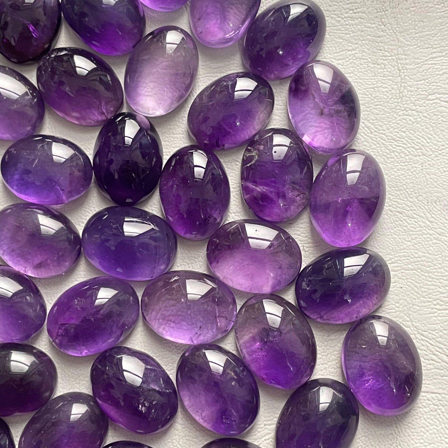 Natural Purple Amethyst 15x20 mm Oval Cabochon