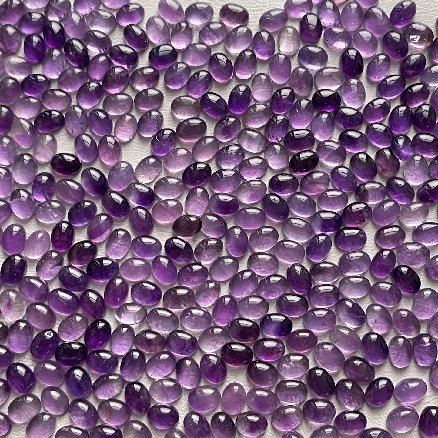 Natural Purple Amethyst 6x8 mm Oval Cabochon (Natural)