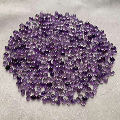 Natural Purple Amethyst 7x9 mm Oval Cabochon (Natural)