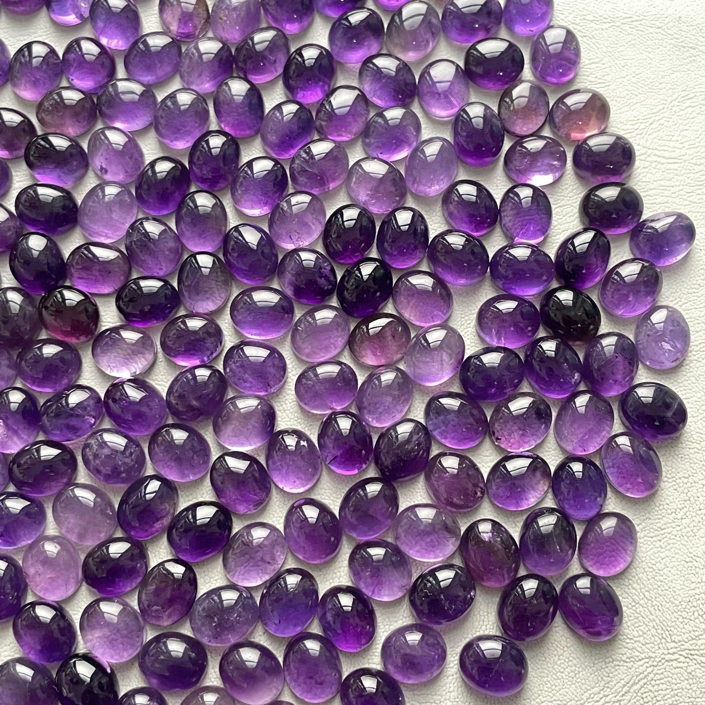 Beautiful Purple Amethyst 10x12 mm Oval Cabochon