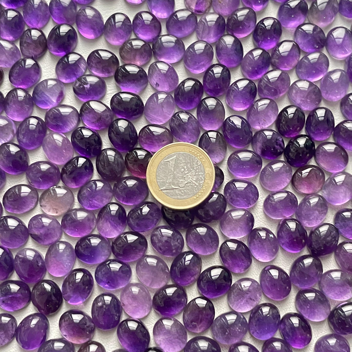 Beautiful Purple Amethyst 10x12 mm Oval Cabochon (Natural)