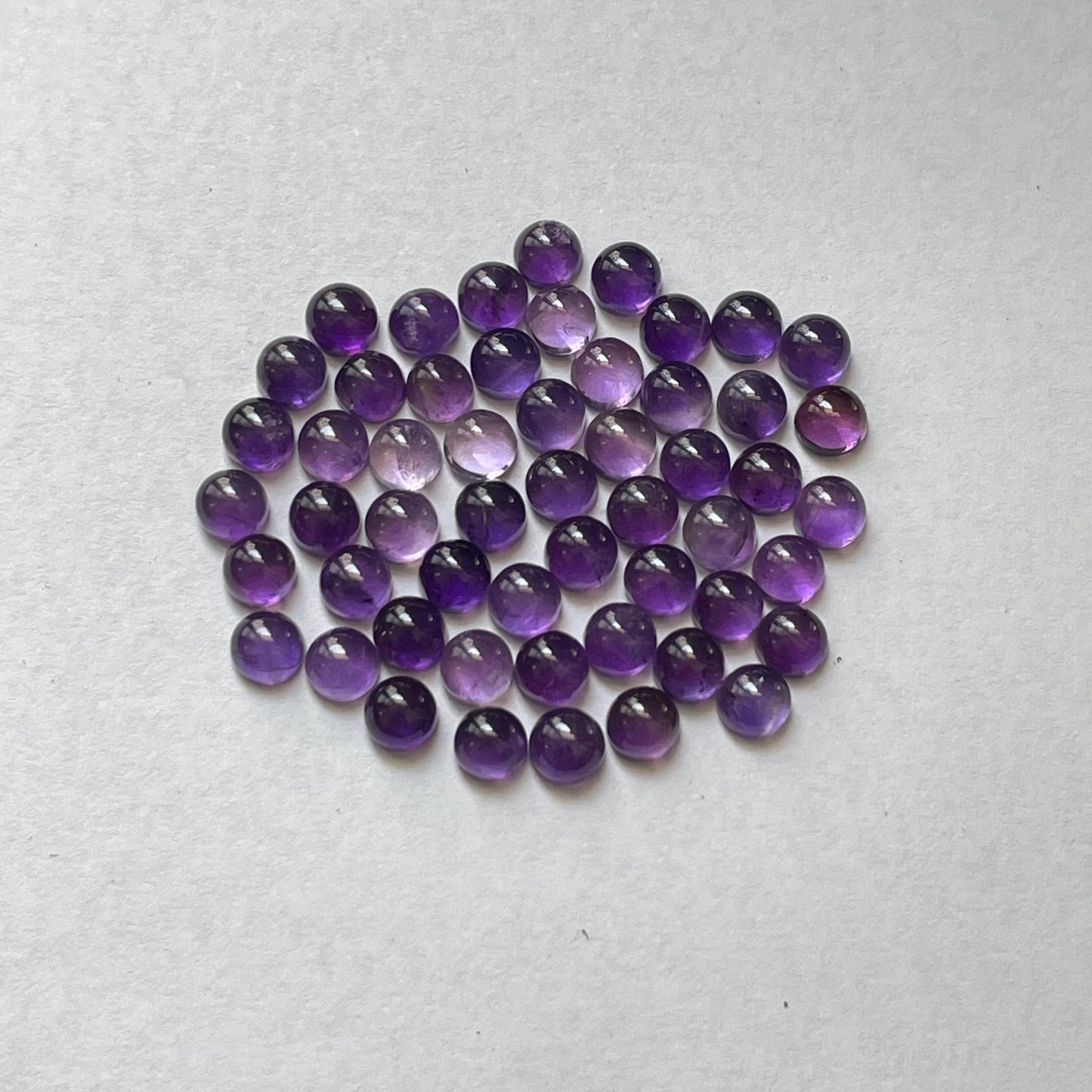 Natural Amethyst 4 mm Round Cabochon (Natural)