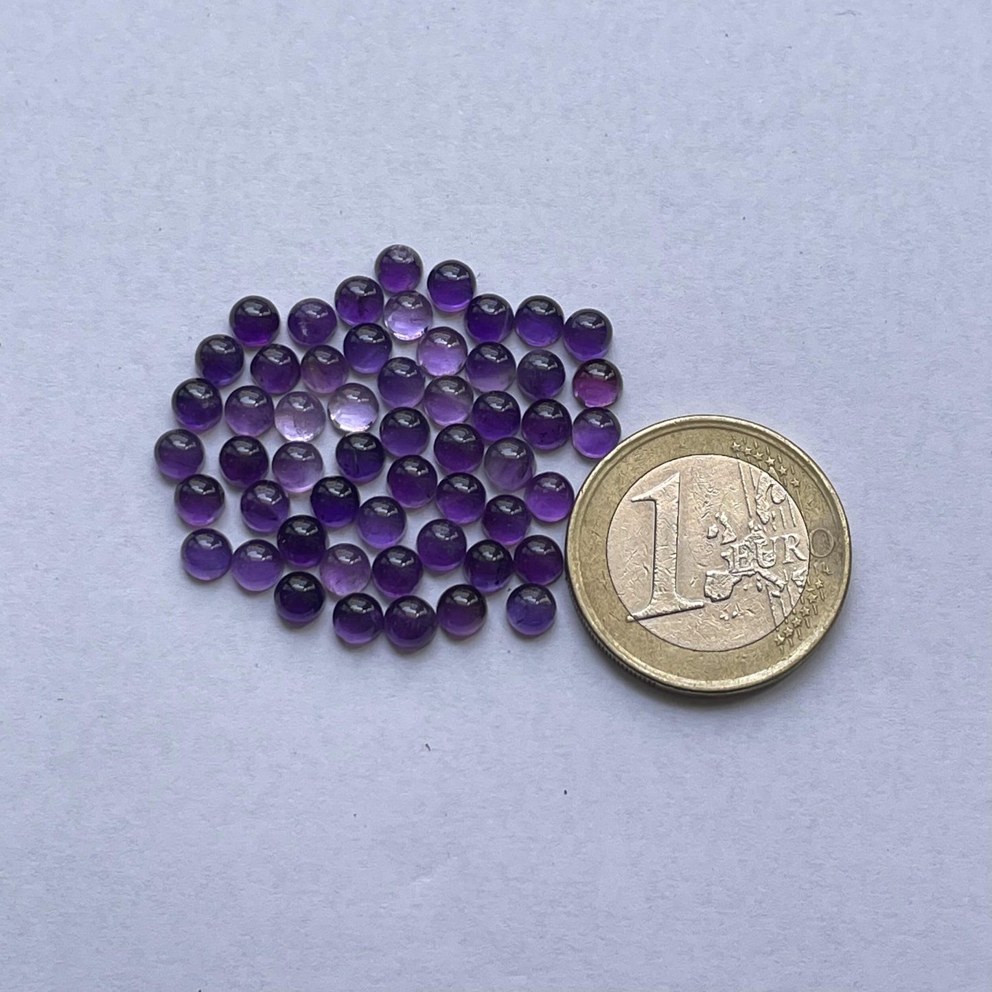 Natural Amethyst 4 mm Round Cabochon (Natural)