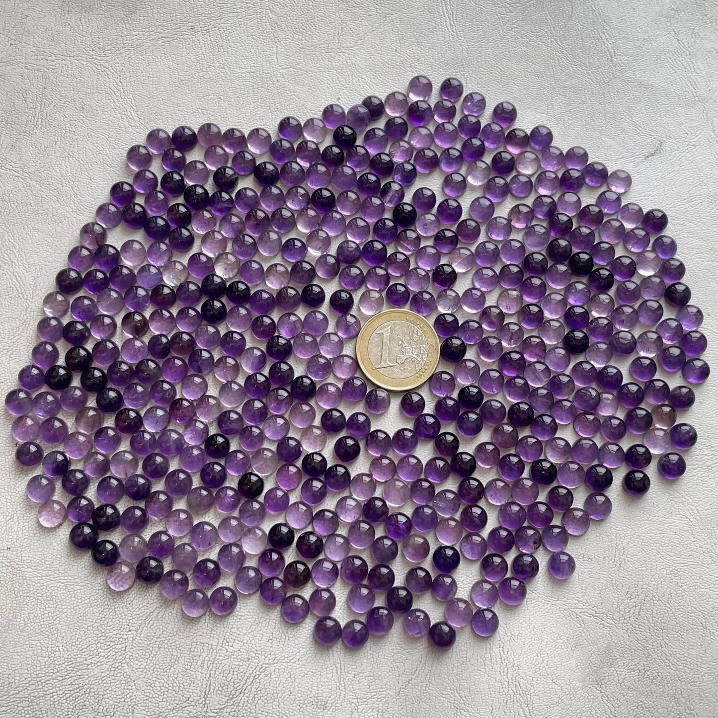Natural Purple Amethyst 7 mm Round Cabochon
