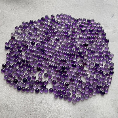 Amazing Purple Amethyst 6 mm Round Cabochon (Natural)