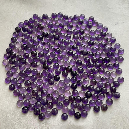 Natural Purple Amethyst 10 mm Round Cabochon (Natural)