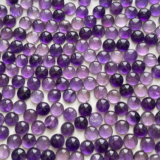 Amazing Purple Amethyst 12 mm Round Cabochon (Natural)