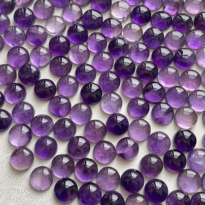 Amazing Purple Amethyst 12 mm Round Cabochon (Natural)