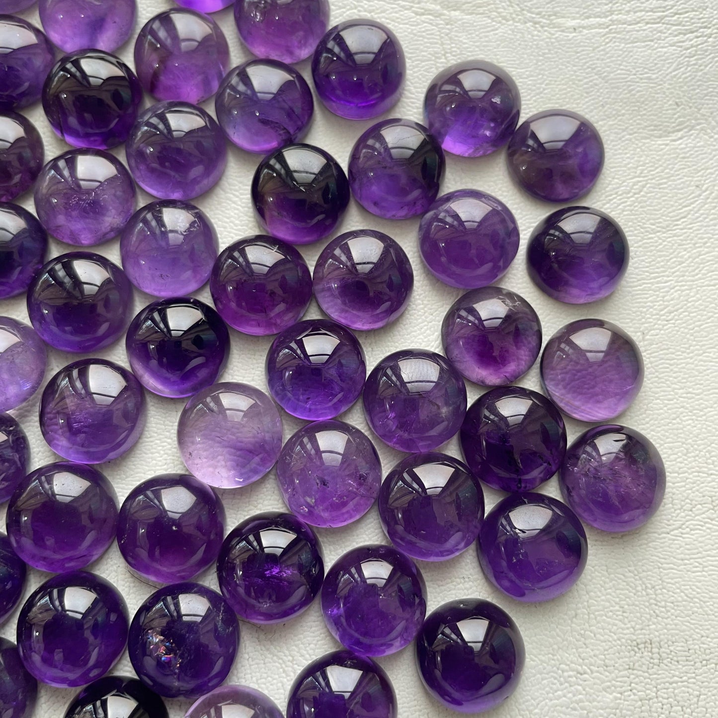 Purple Amethyst 14 mm Round Cabochon (Natural)