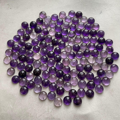 Natural Purple Amethyst 13 mm Round Cabochon (Natural)