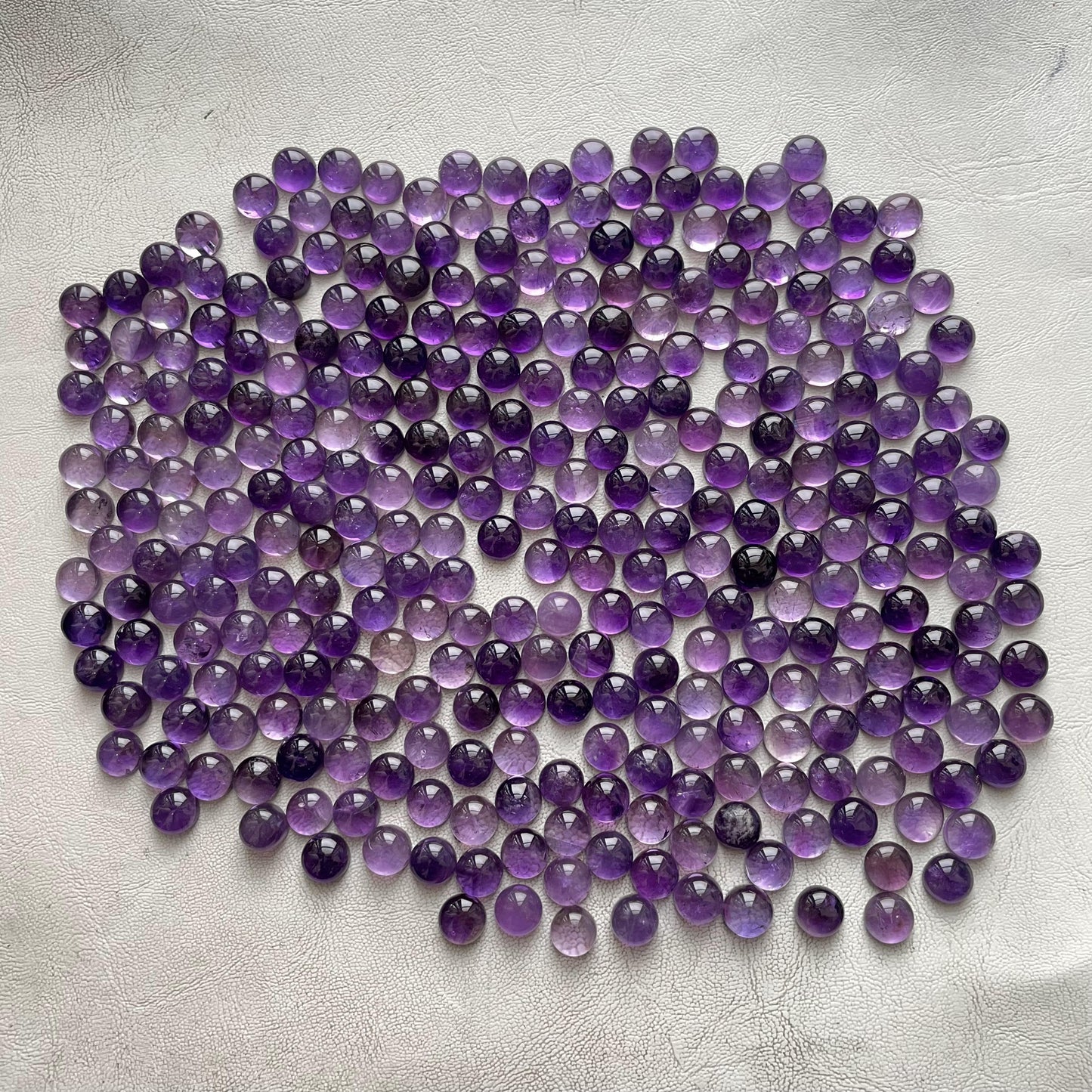 Natural Purple Amethyst 9 mm Round Cabochon
