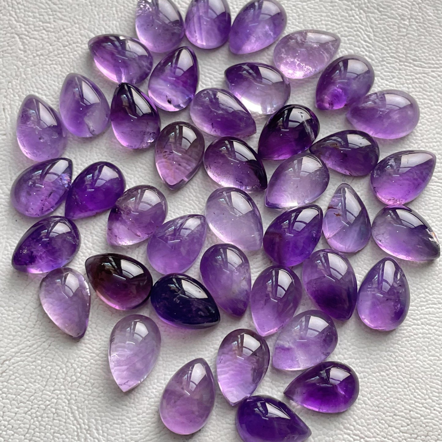 Natural Purple Amethyst 8x12 mm Pear Cabochon (Natural)