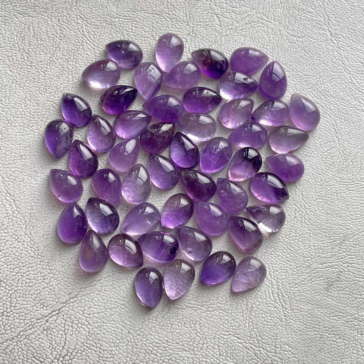 Natural Purple Amethyst 7x10 mm Pear Cabochon
