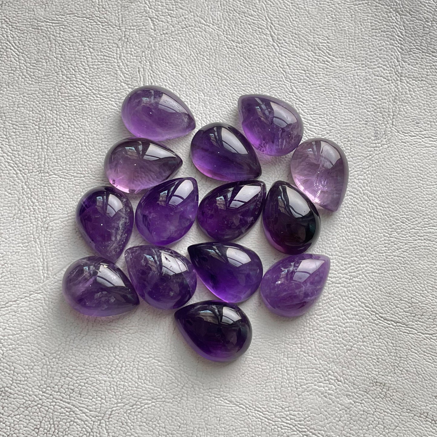 Beautiful Purple Amethyst 13x18 mm Pear Cabochon (Natural)