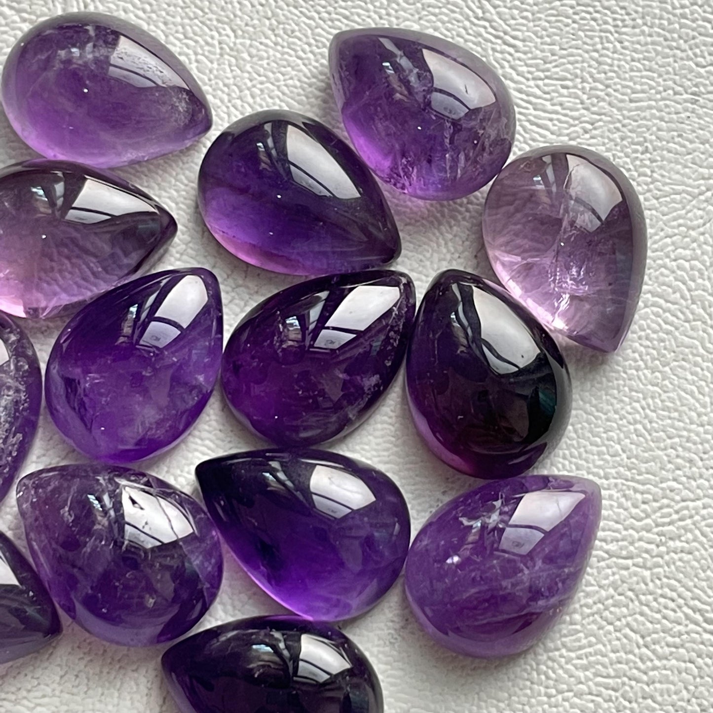 Beautiful Purple Amethyst 13x18 mm Pear Cabochon (Natural)