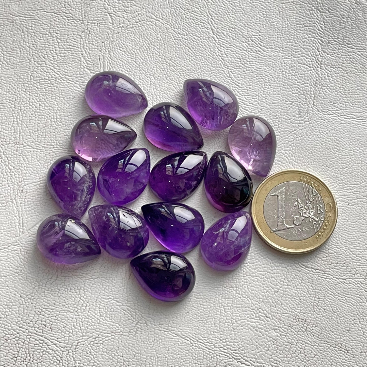 Beautiful Purple Amethyst 13x18 mm Pear Cabochon (Natural)