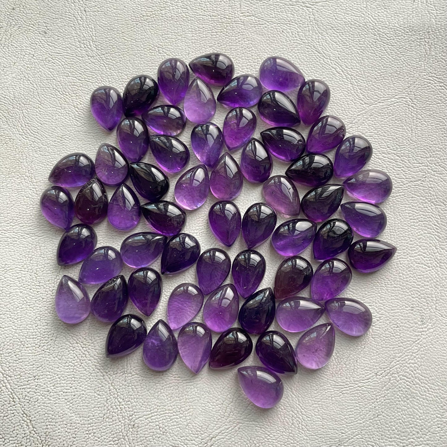 Natural Purple Amethyst 9x13 mm Pear Cabochon
