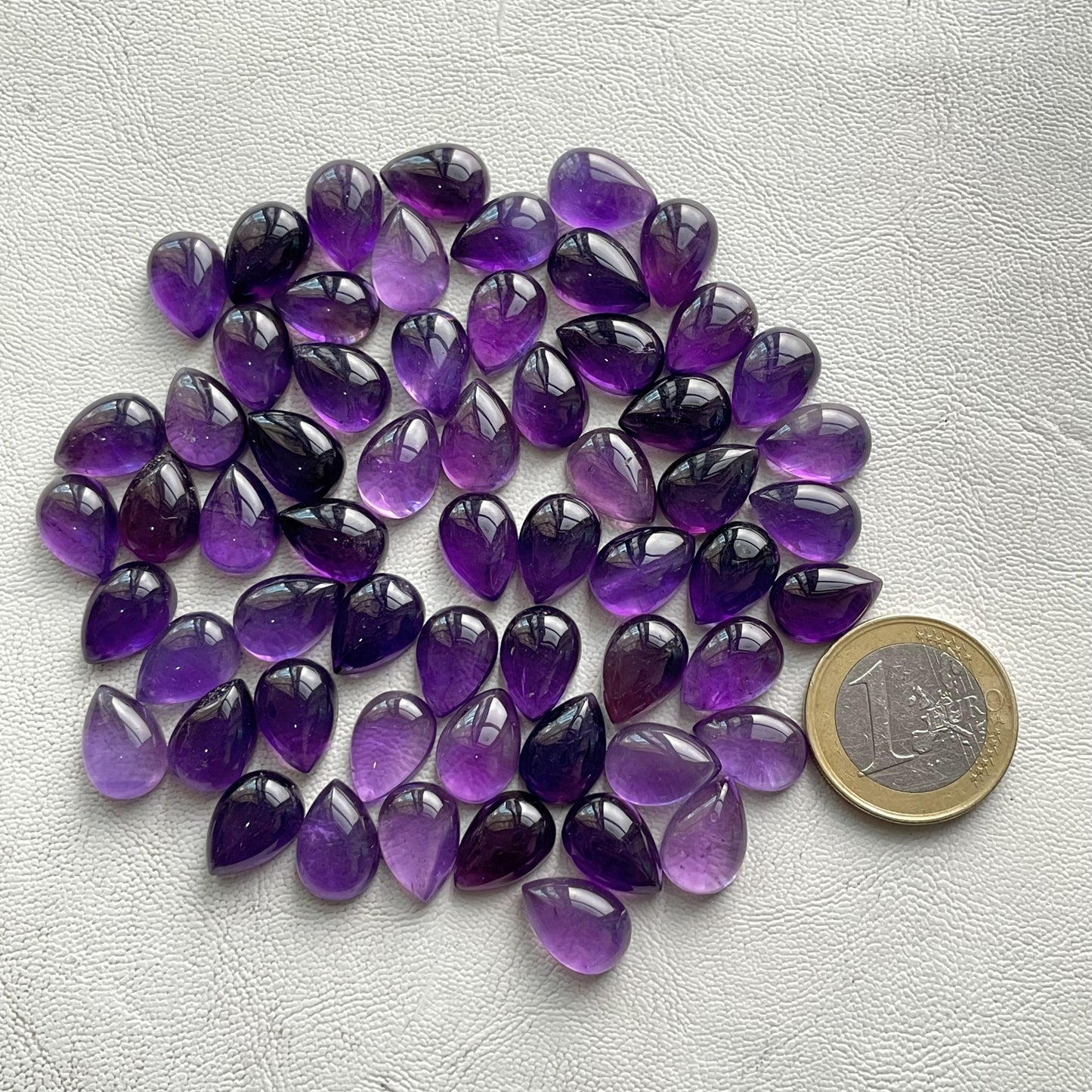 Natural Purple Amethyst 9x13 mm Pear Cabochon (Natural)