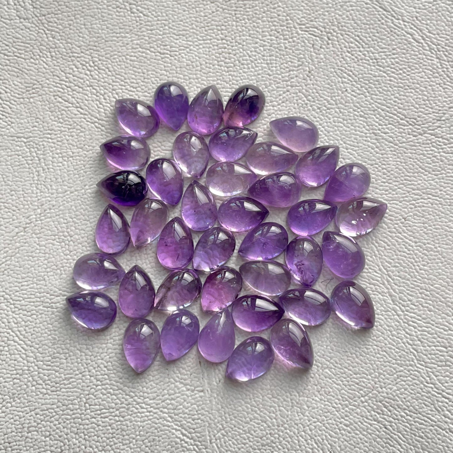 Natural Purple Amethyst 6x9 mm Pear Cabochon (Natural)