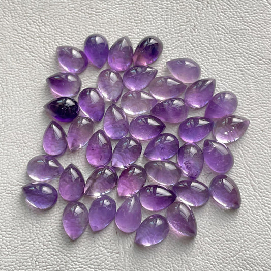 Natural Purple Amethyst 6x9 mm Pear Cabochon (Natural)