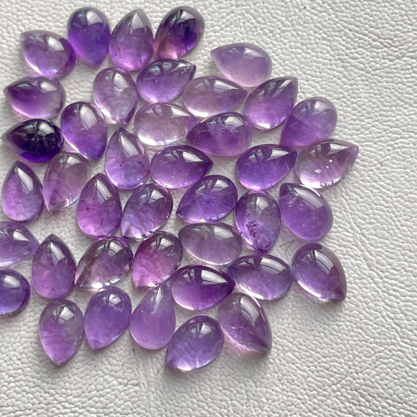 Natural Purple Amethyst 6x9 mm Pear Cabochon (Natural)