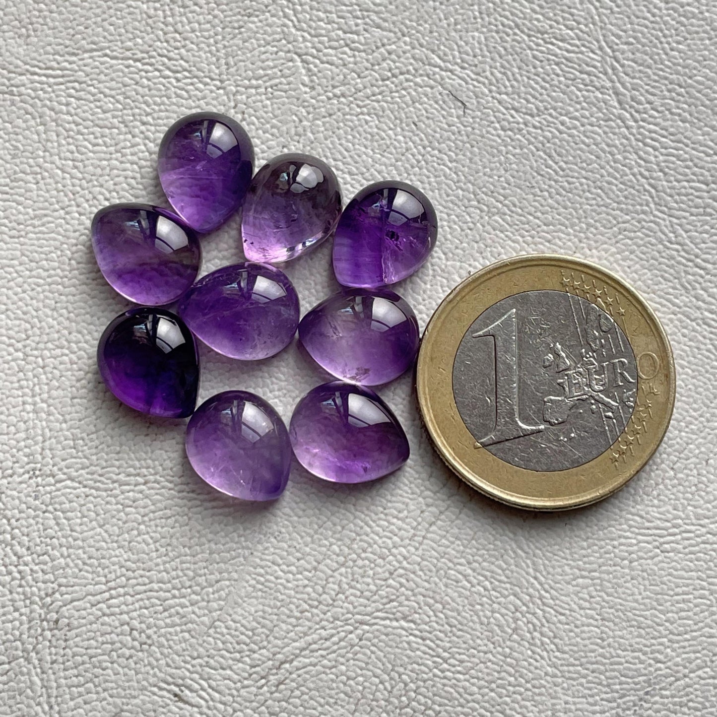 Gorgeous Purple Amethyst 9x11 mm Pear Cabochon