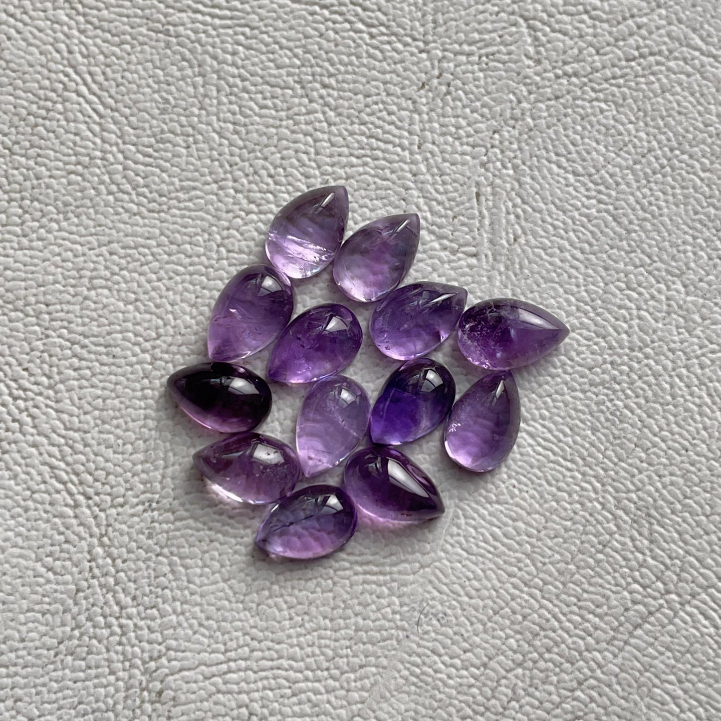 Natural Purple Amethyst 5x8 mm Pear Cabochon (Natural)