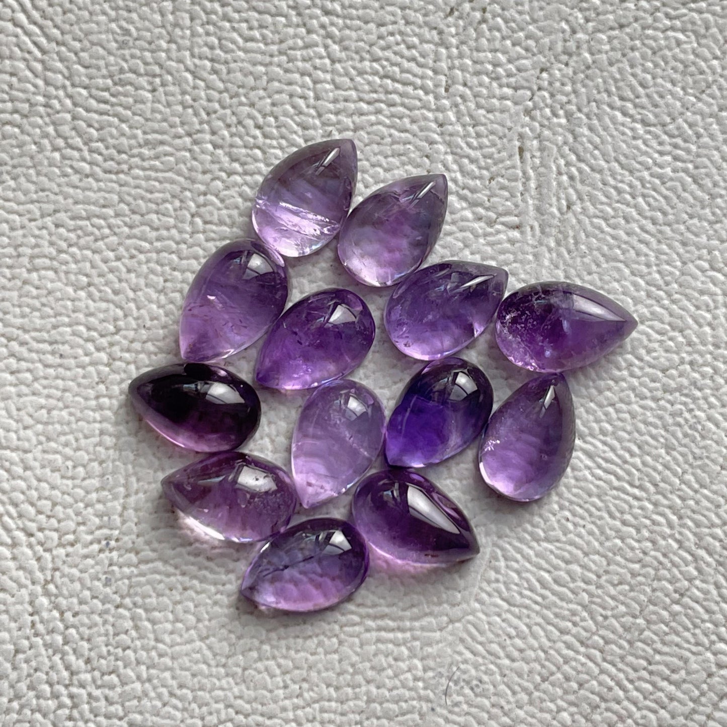 Natural Purple Amethyst 5x8 mm Pear Cabochon (Natural)