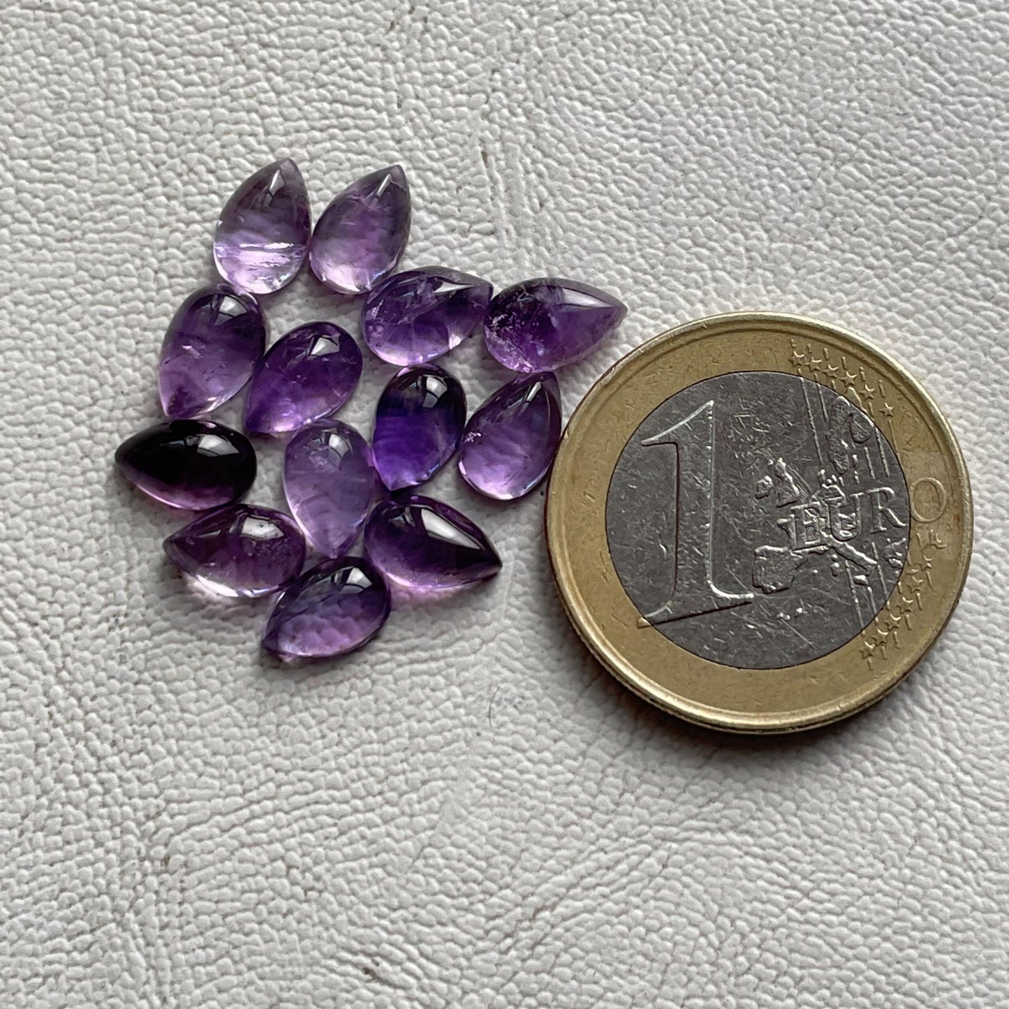 Natural Purple Amethyst 5x8 mm Pear Cabochon (Natural)