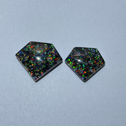 Ethiopian Opal Doubled Cabochon (Lab-Created)