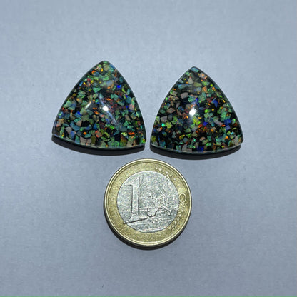 Ethiopian Opal Doubled Cabochon (Lab-Created)