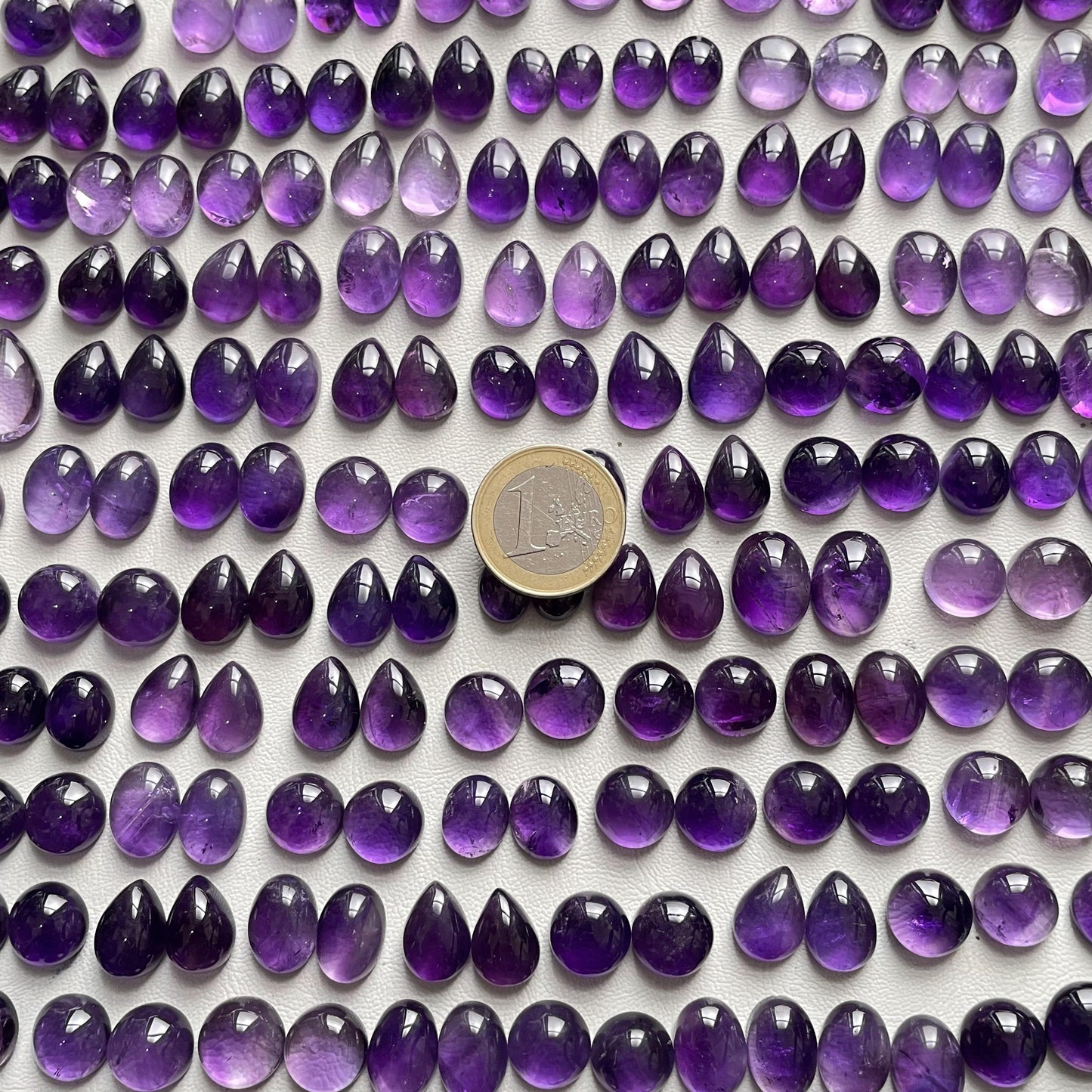 Natural Amethyst Pairs Cabochon (Natural)