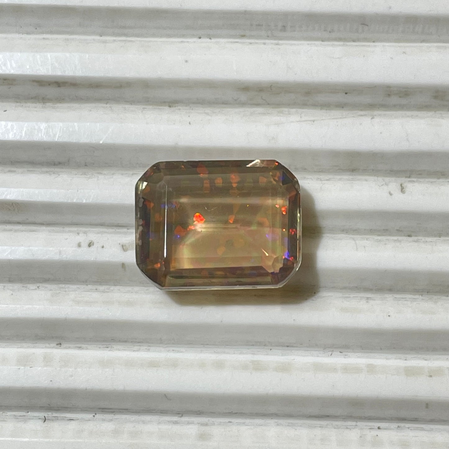 Ethiopian Opal Doubled Faceted (Lab-Created)