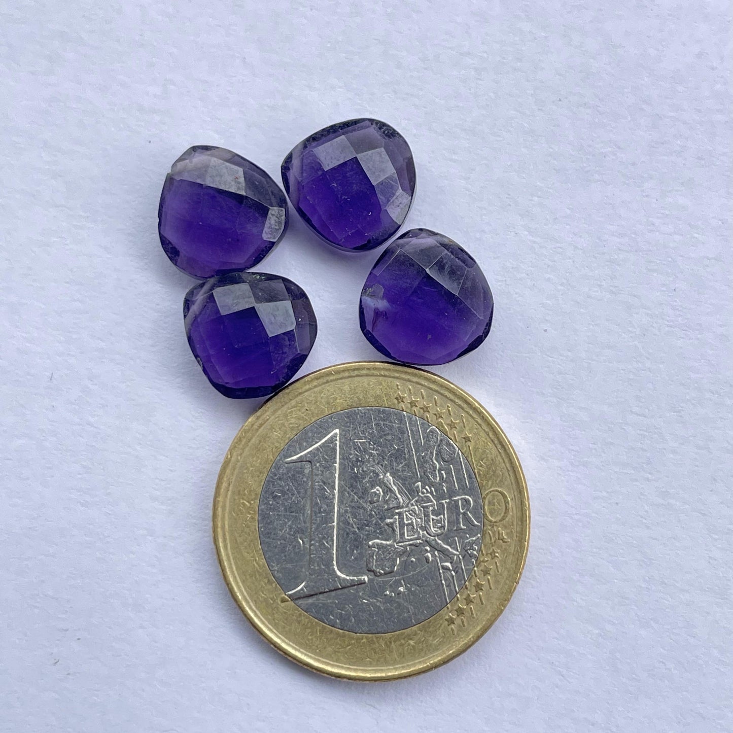 Amethyst Faceted Nice Quality (10 mm) Briolette (Lab Created)