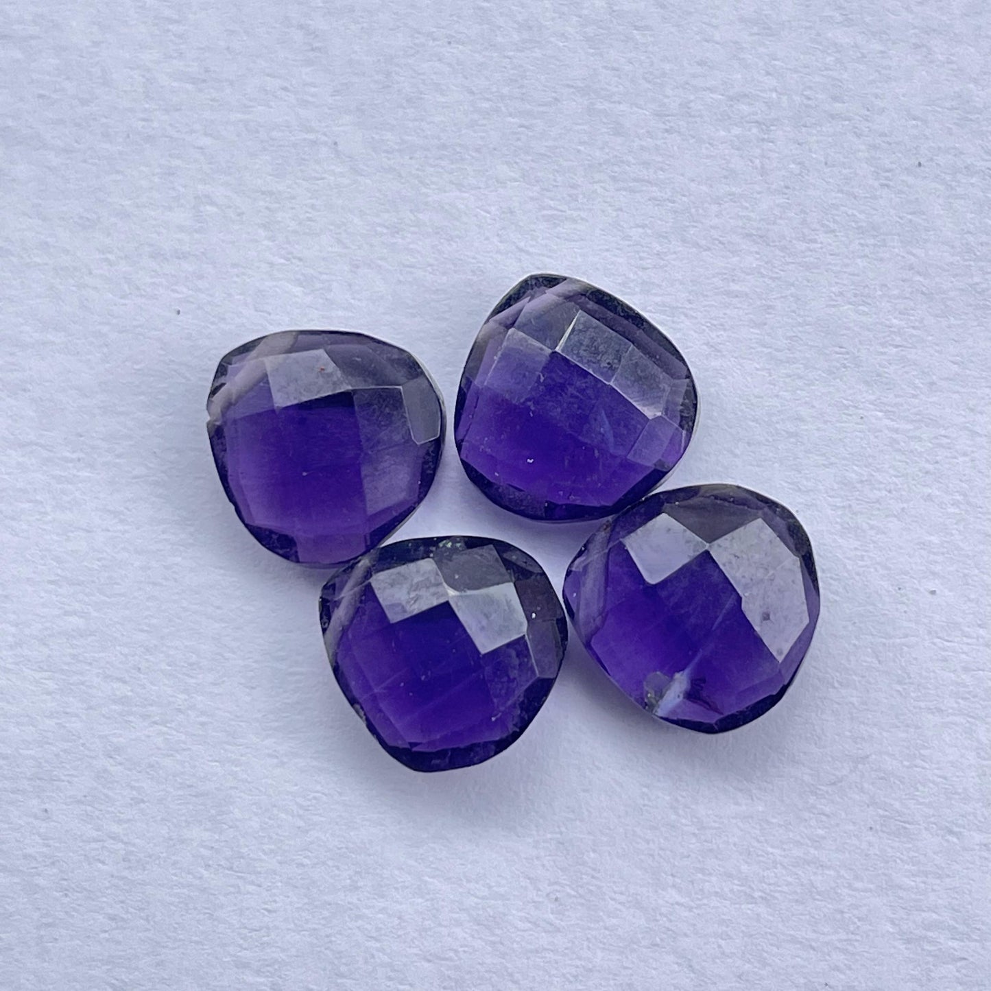 Amethyst Faceted Nice Quality (10 mm) Briolette (Lab Created)