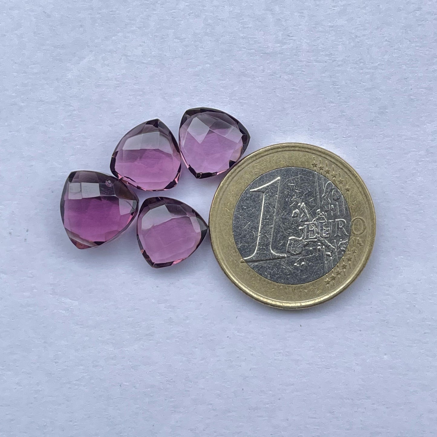 Amethyst Faceted Nice Quality (10 mm) Briolette (Lab Created)