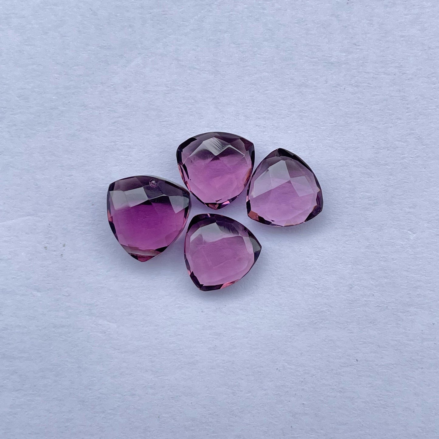 Amethyst Faceted Nice Quality (10 mm) Briolette (Lab Created)