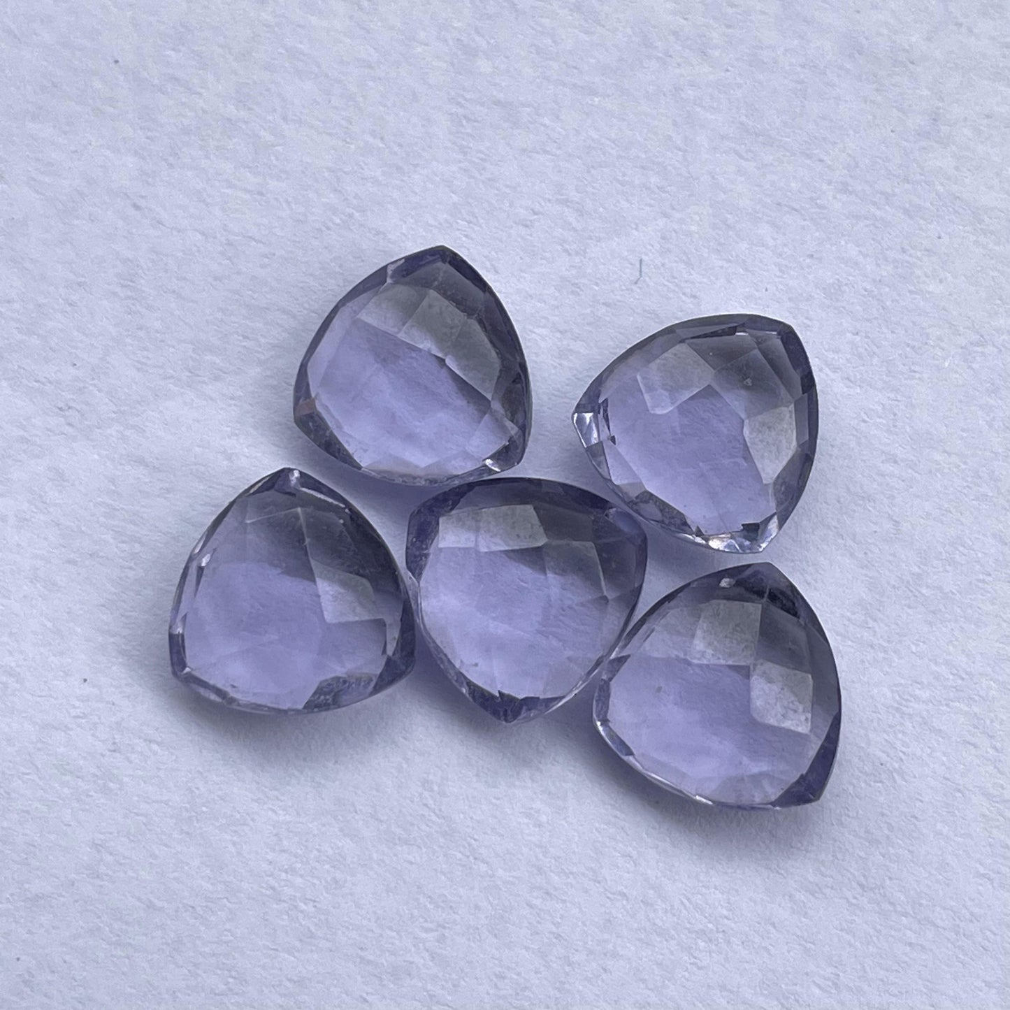 Amethyst Faceted Nice Quality (10 mm) Briolette (Lab Created)