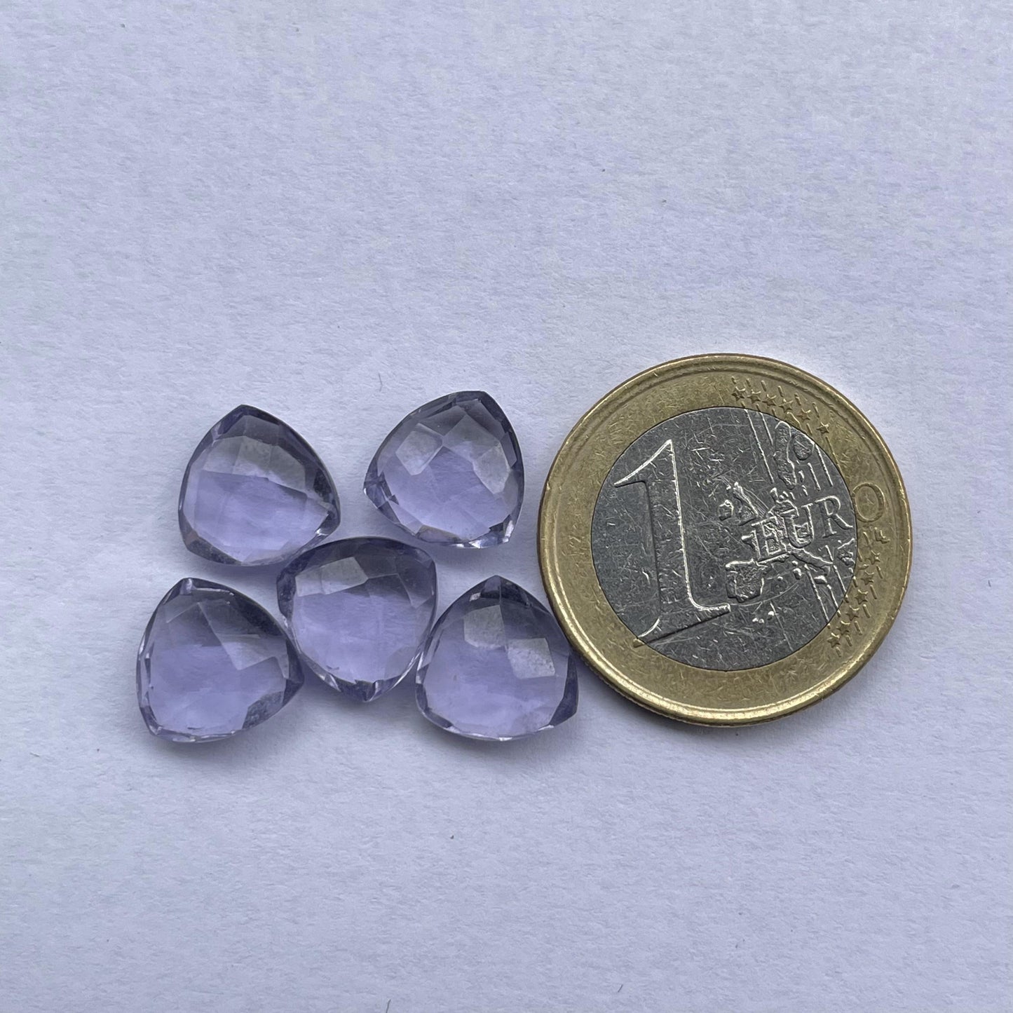 Amethyst Faceted Nice Quality (10 mm) Briolette (Lab Created)