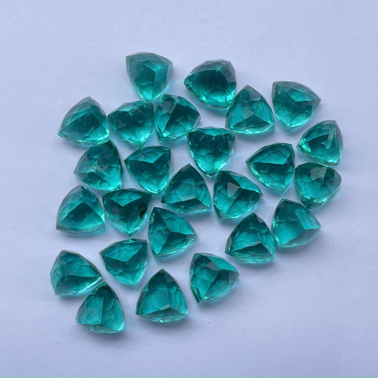 Apatite Faceted Nice Quality (7mm) Trillion Shape (Lab-Created)