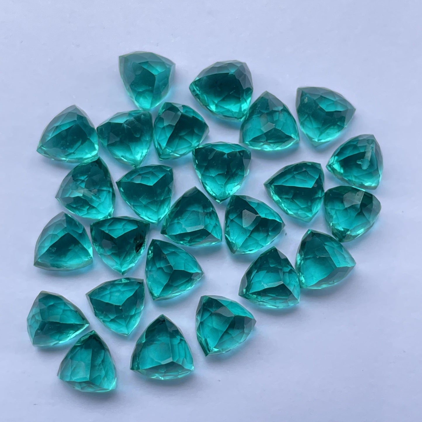 Apatite Faceted Nice Quality (7mm) Trillion Shape (Lab-Created)