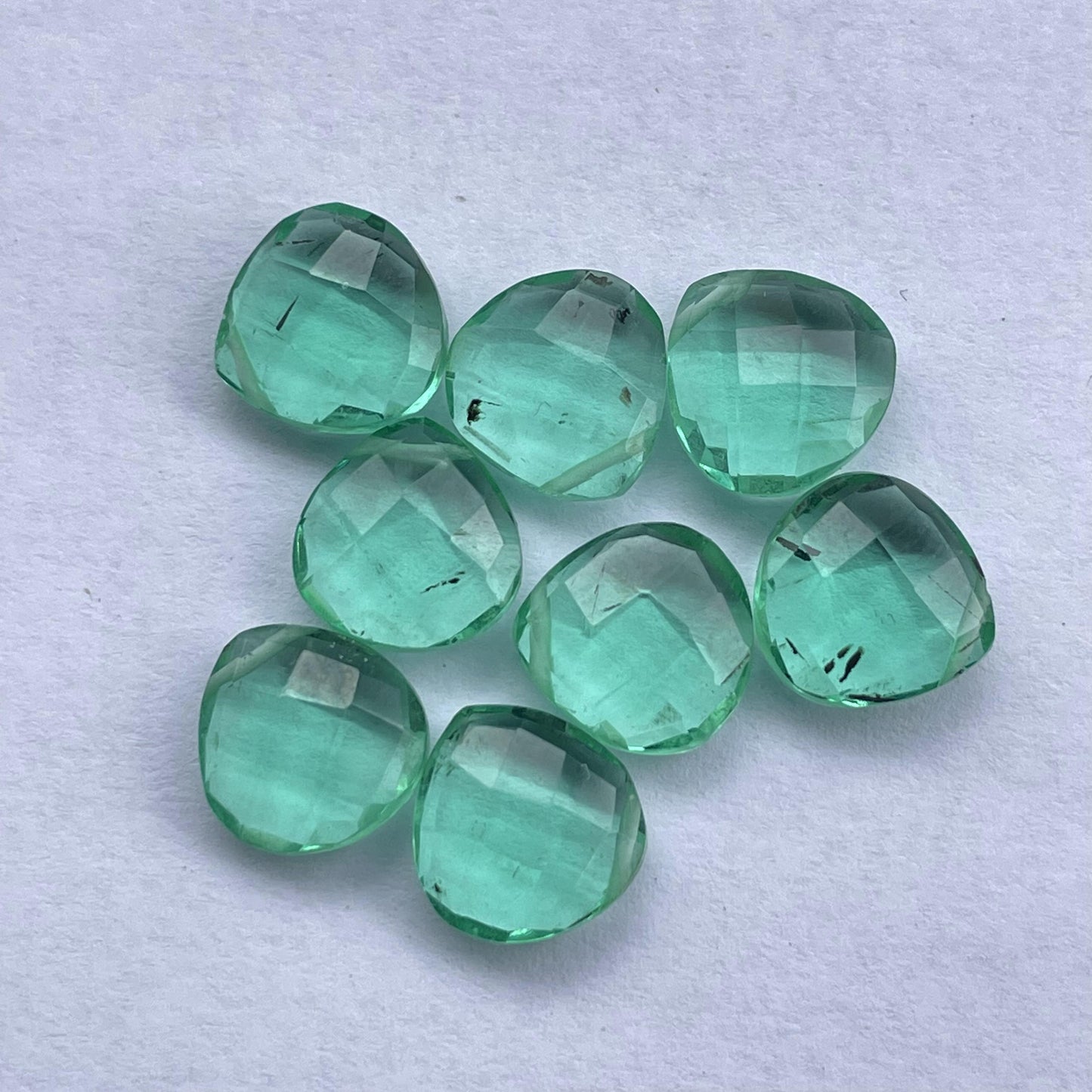 Apatite Faceted Nice Quality (10 mm) Briolette (Lab-Created)