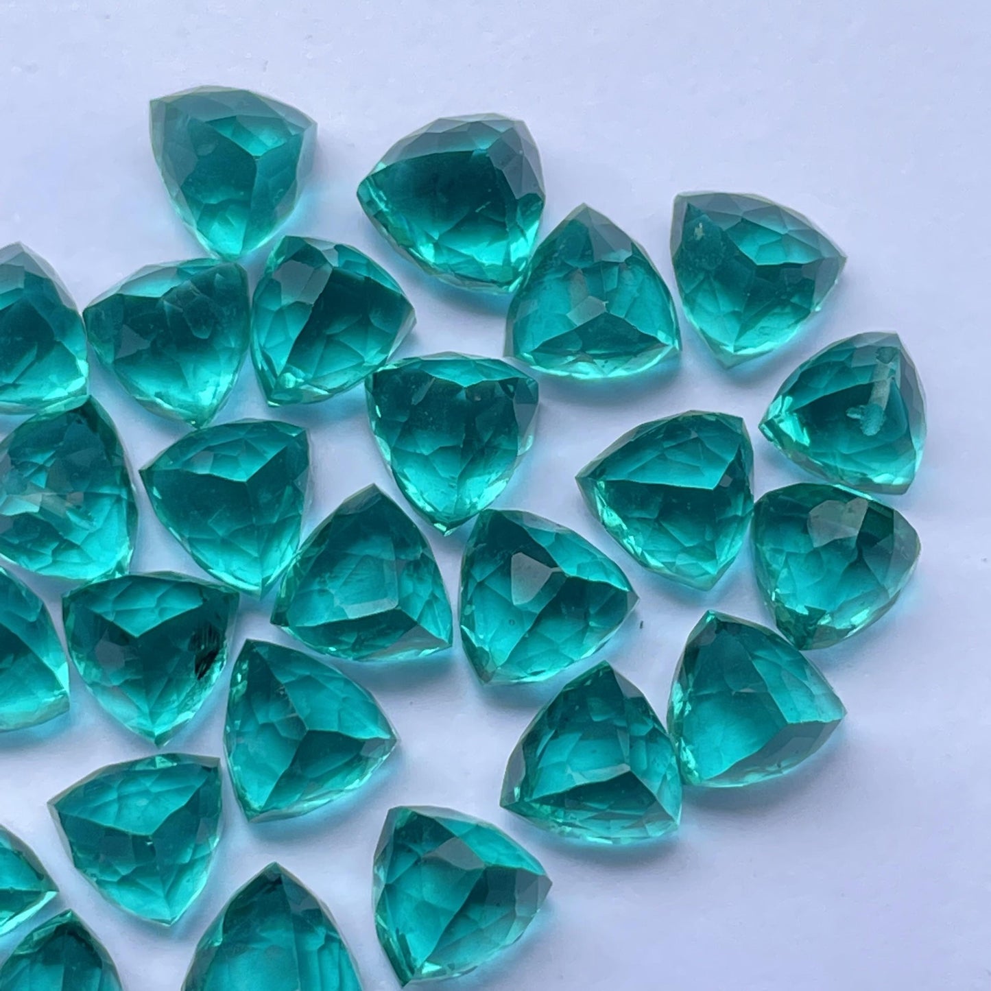 Apatite Faceted Nice Quality (7mm) Trillion Shape (Lab-Created)