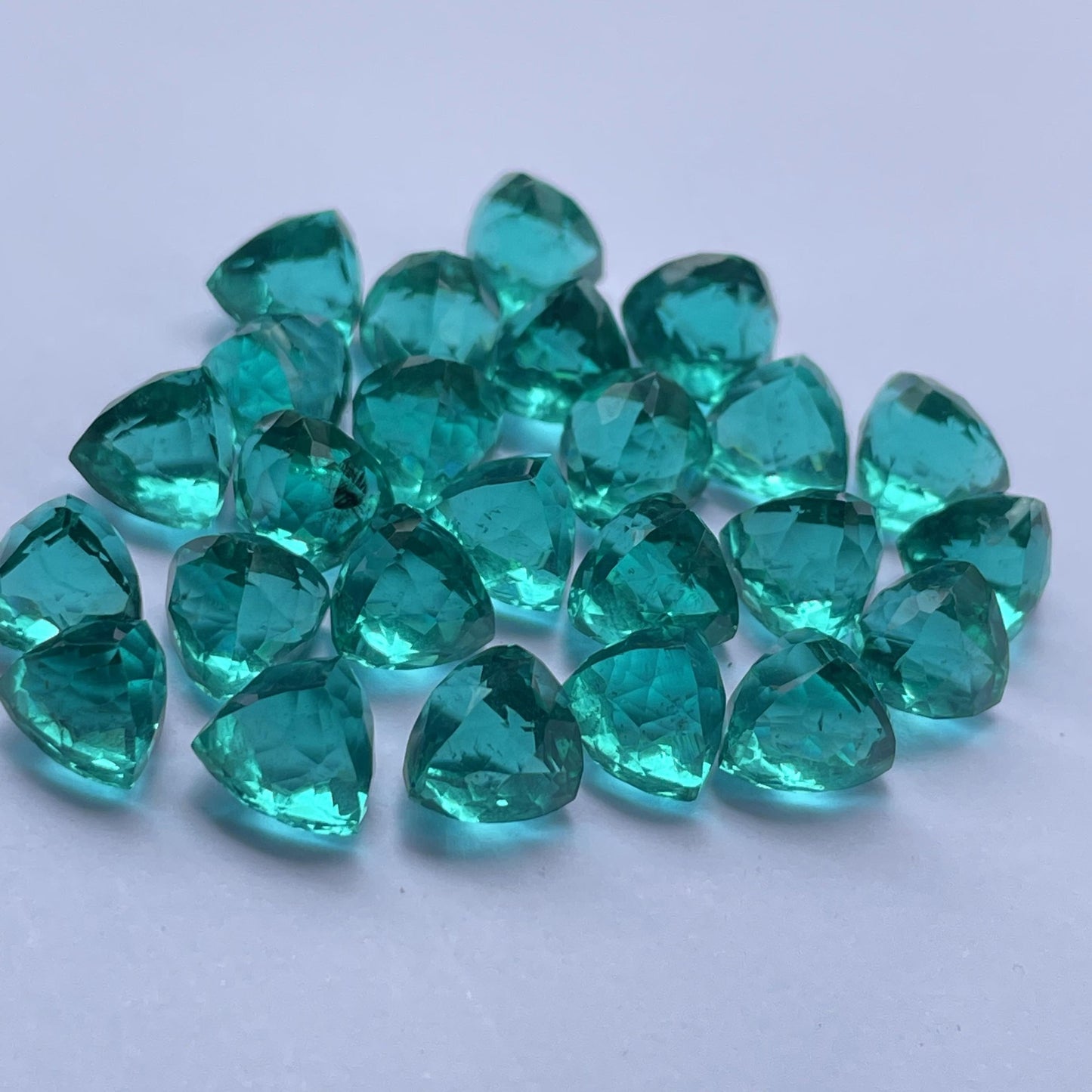 Apatite Faceted Nice Quality (7mm) Trillion Shape (Lab-Created)