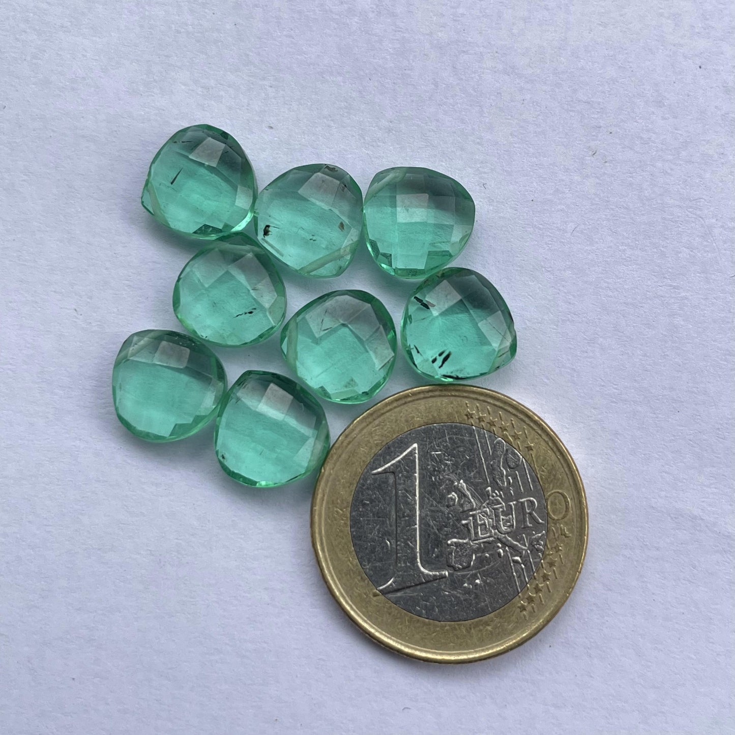 Apatite Faceted Nice Quality (10 mm) Briolette (Lab-Created)