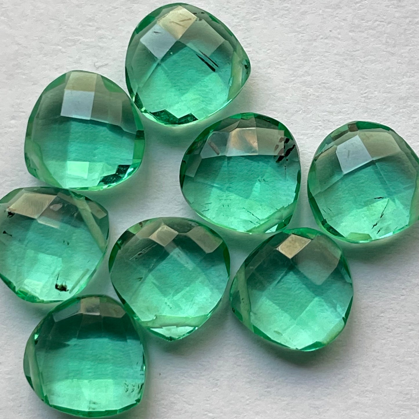Apatite Faceted Nice Quality ( 10mm ) Pear Shape (Lab Created)