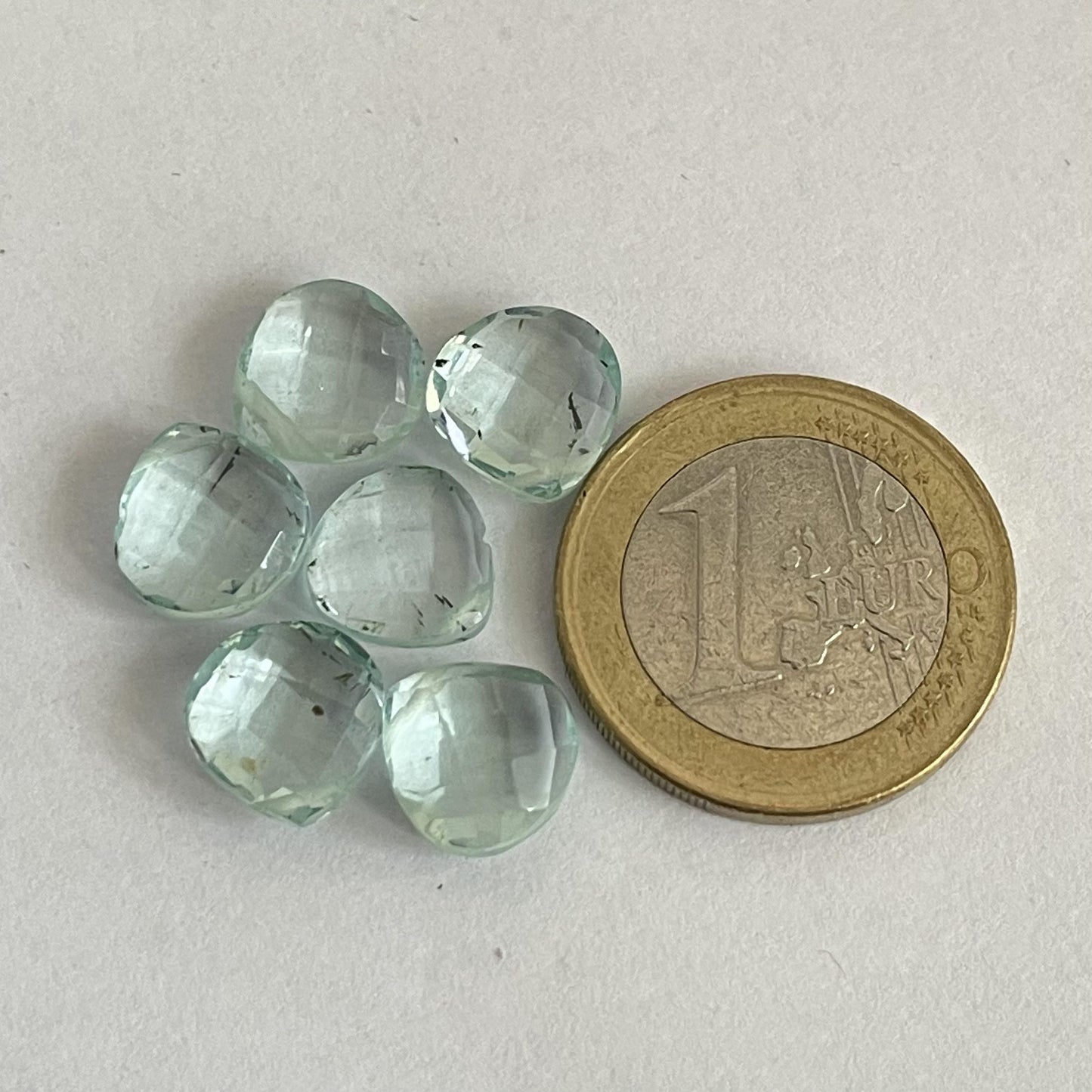 Aquamarine Faceted Nice Quality (10 mm) Briolette (Lab-Created)