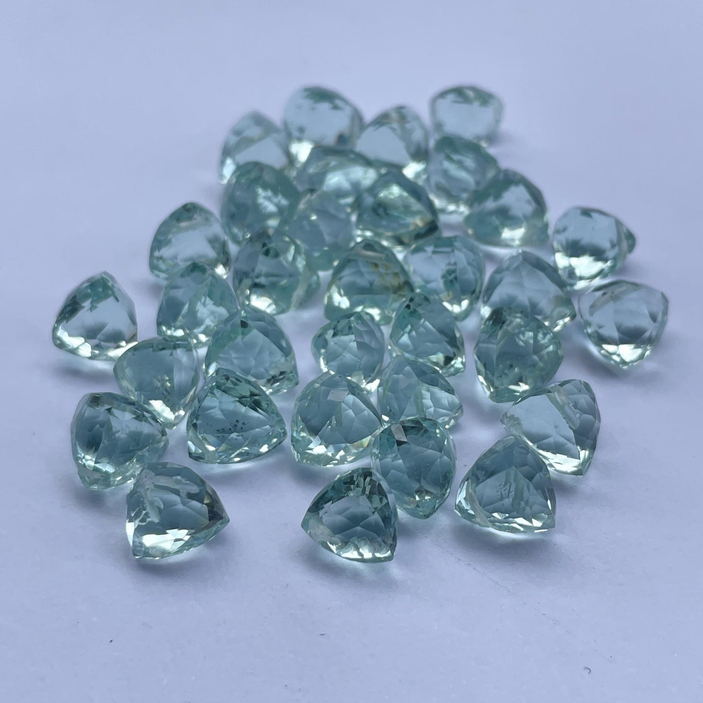 Aquamarine Faceted Nice Quality (7mm) Trillion Shape (Lab Created)