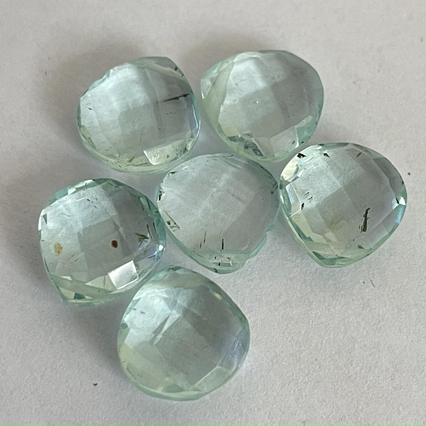 Aquamarine Faceted Nice Quality (10 mm) Briolette (Lab-Created)